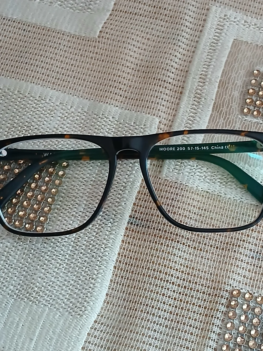 Warby Parker Moore 200 Rye Tortoise Square Eyeglasses  Frame 57-15 145